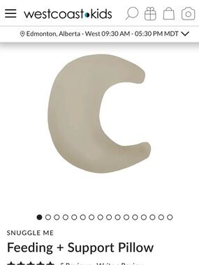 Snuggle Me Cream Feeding & Support Pillow